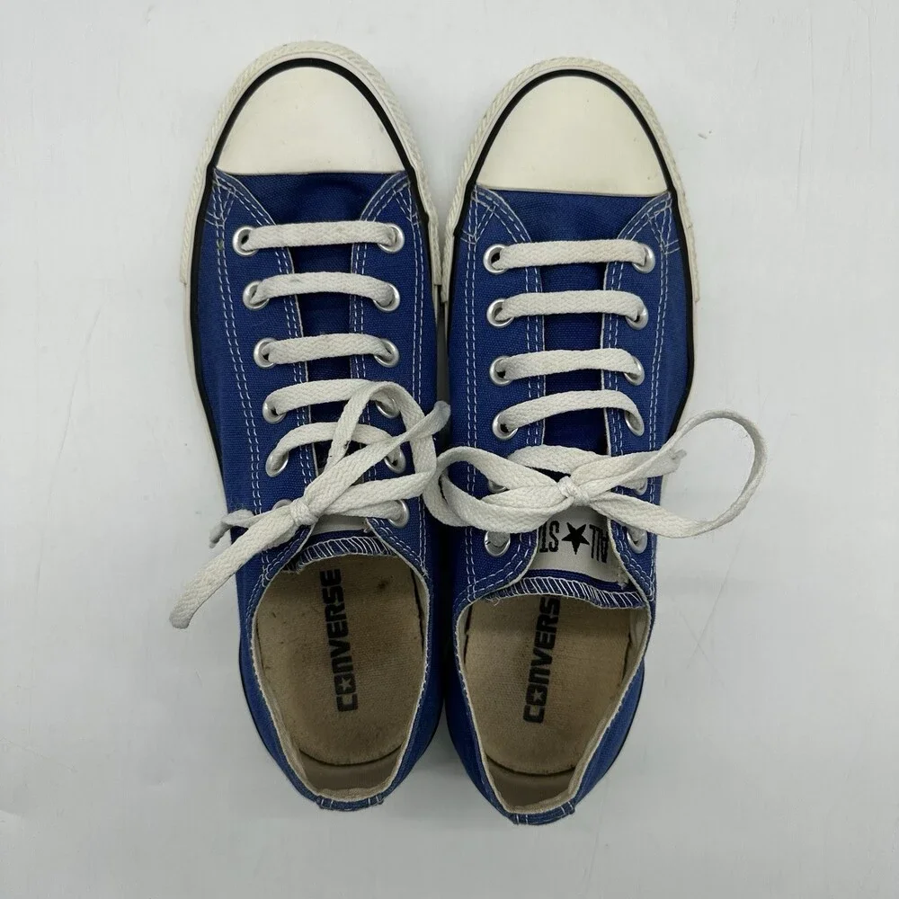 Converse Chuck Taylor All Star Blue Canvas Low Top Sneakers Men Size 8 Women 10